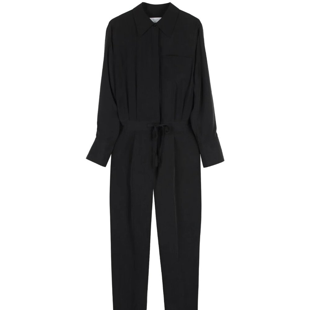Equipment Femme Black Silk Jumpsuit - Size 4